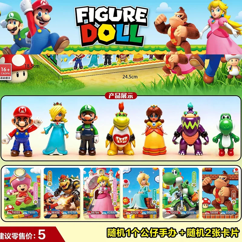 12PCS Mario Doll Toy Set - Super Mario Brothers Handmade Decorations & Collectibles