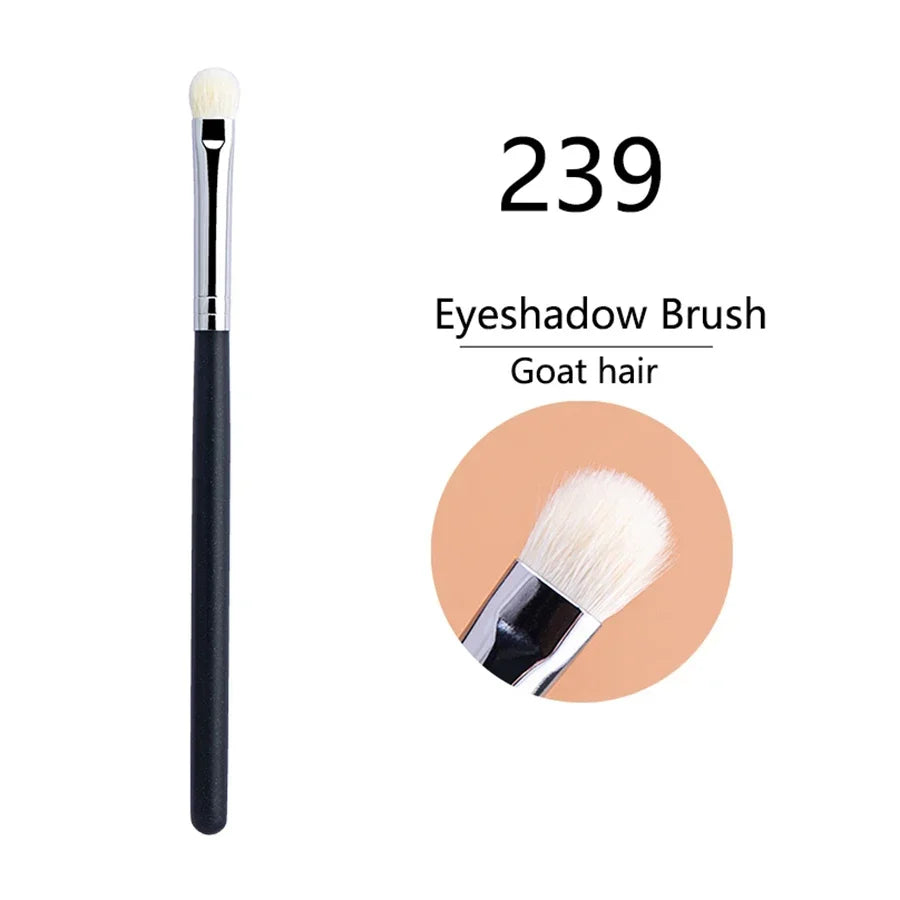 Makeup Eyeshadow Brushes Set - Flat Shader Crease Blending Tools for Liquid, Cream & Powder Eyeshadows