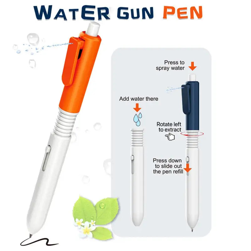 Water Spray Pen Water Gun for Pranks Kids Adults Portable Garden & Beach Toy