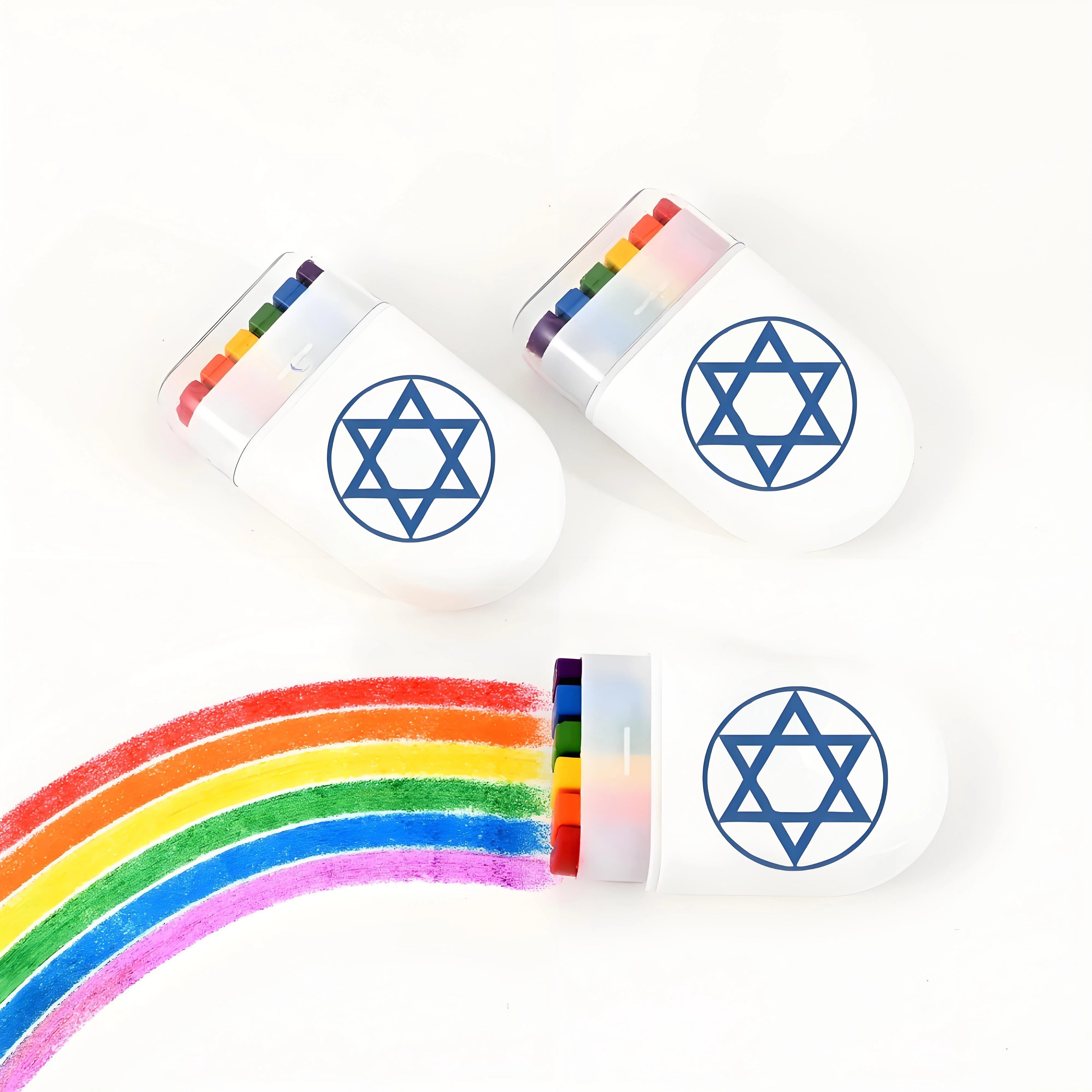 Rainbow Crayon Paint Set for Creative Art & Birthday Parties - 2 Pieces