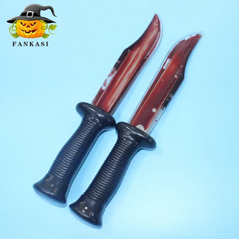 Halloween Role-Playing Blood Knife Prop - Horror Makeup & Prank Accessory