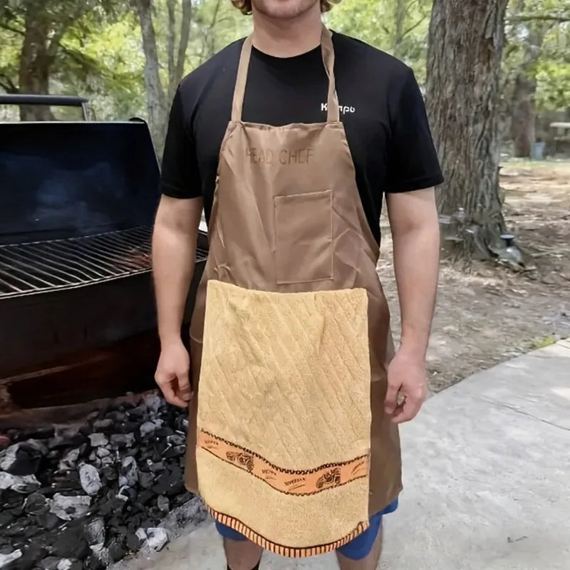 Funny Prank Apron for Men with Hidden Pocket - Creative Gift for Chefs