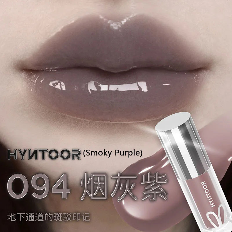 Goth Lip Gloss Mirror Moist Nude Grey Black Silvery Fine Flash Long-Lasting Makeup