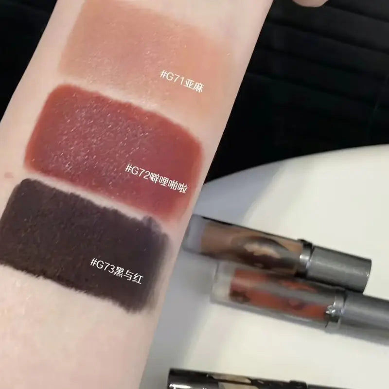 Matte Lip Cream with Shimmer and Glitter - Velvet Nude Lip Base 3.5g