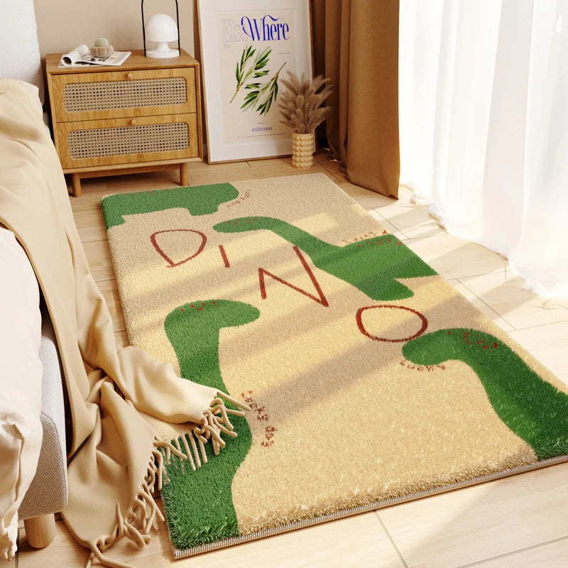 Cute Flower Plush Carpet Non-Slip Floor Mat for Living Room Bedroom Kids Room