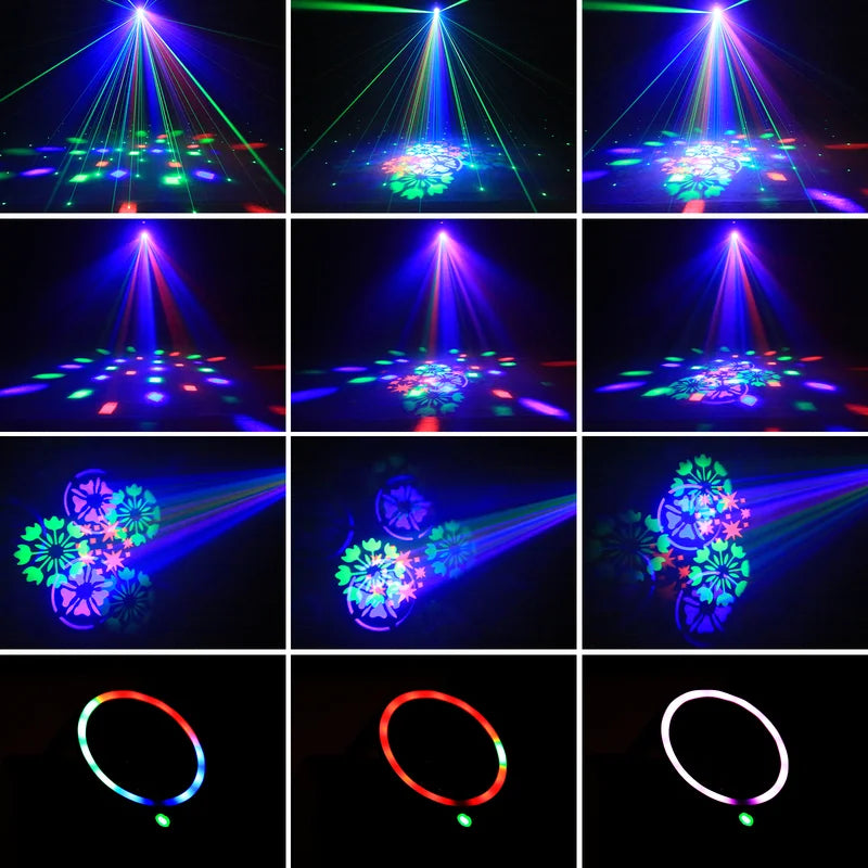 Mini 30W RGB Moving Head Stage Light DMX Sound Activated Disco Party Effect