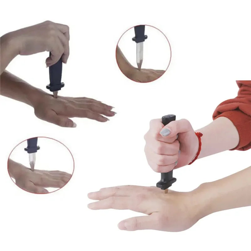 Fake Retractable Knife Prank Toy for Halloween & Party Gags - Plastic Scary Trick