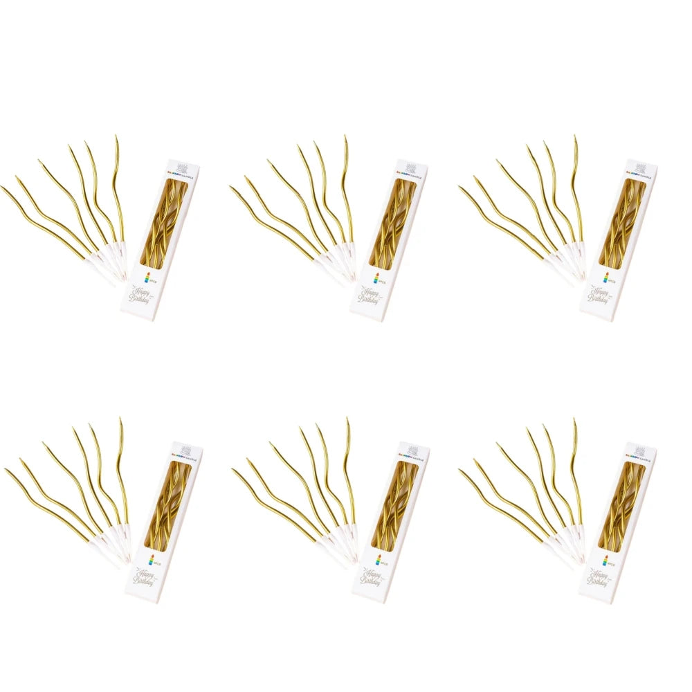 6/36Pcs Curved Cake Candles for Birthday Baby Shower Cupcake Decoration Party
