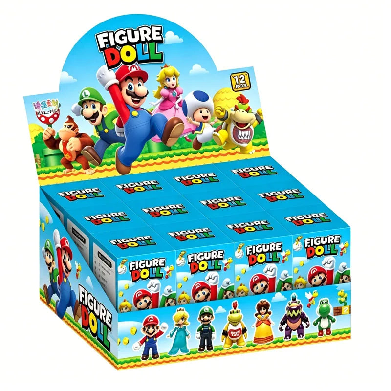 12PCS Mario Doll Toy Set - Super Mario Brothers Handmade Decorations & Collectibles
