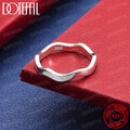 Sterling Silver Winding Ring for Women & Men - Modern Geometric Design, Engagement & Wedding Jewelry