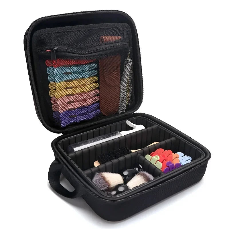 Portable Hairdresser Tools Storage Bag with Scissors Clips and Comb Case Waterproof Salon Organizer for Travel