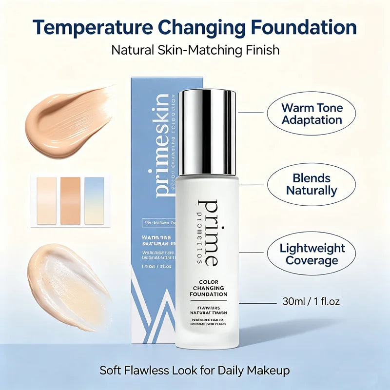 Color Shift Foundation Primer - Moisturizing, Waterproof, Longwear, Natural Finish