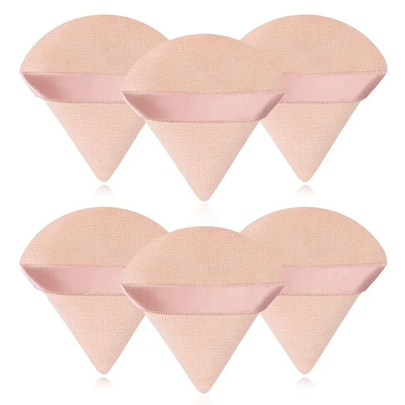 Triangle Velvet Makeup Sponges Set - Reusable Face Powder Blenders, Lightweight Cosmetic Tools