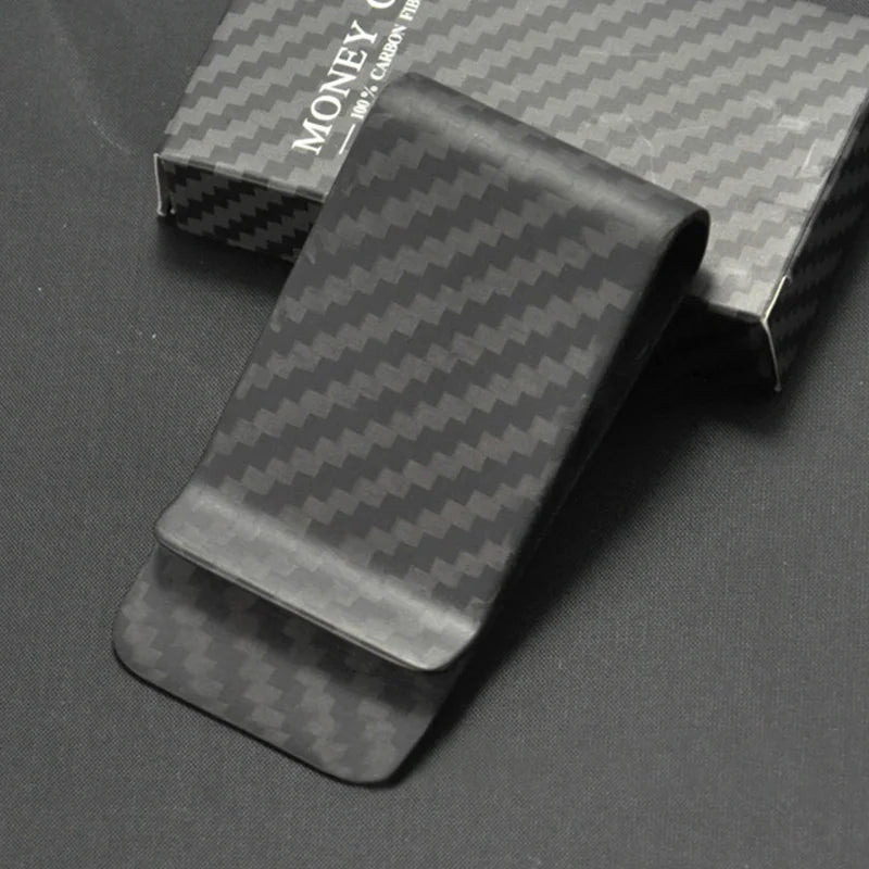 Minimalist Carbon Fiber Money Clip Wallet for Men - Slim Front Pocket Design, Holds Up to 50 Bills