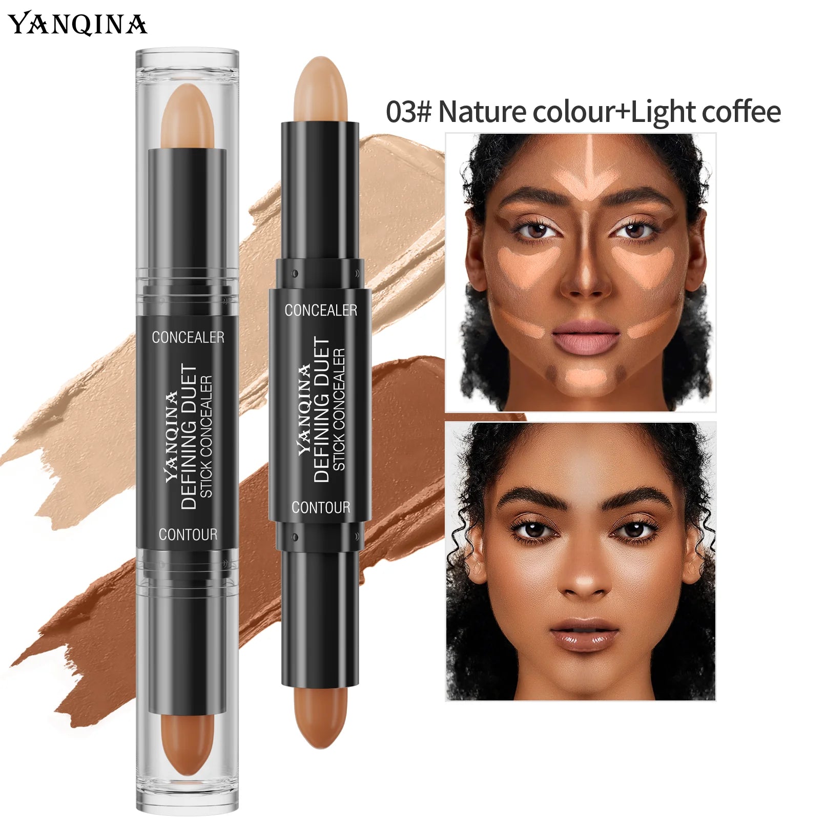 Dual-Ended Face Contour & Highlight Stick for Beginners - Matte Sculpting Pen