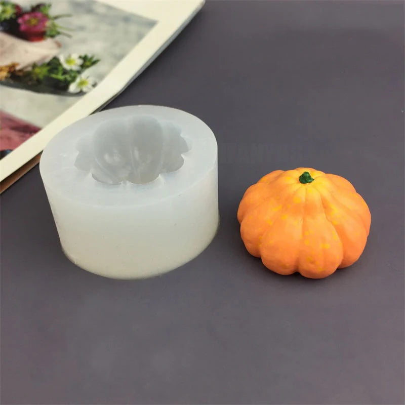 Pumpkin Shape Silicone Mold for Halloween Crafts, Baking, Resin & Plaster