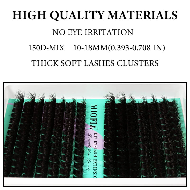 False Eyelash Clusters 3D Mink Fluffy Natural Cat Eye Style DIY Lash Extension