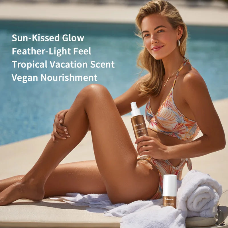 Hydrating Glow Body Oil with Shimmer and Tropical Scent - 100ml