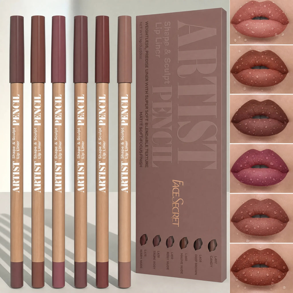 Velvet Matte Lip Liner Set - Long-Lasting Lip Makeup in Multiple Shades