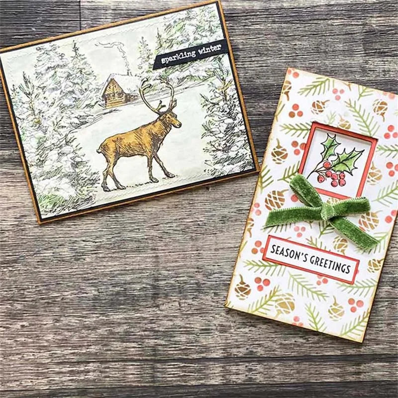Christmas and Halloween Theme Clear Stamps for DIY Card Scrapbooking Decoration