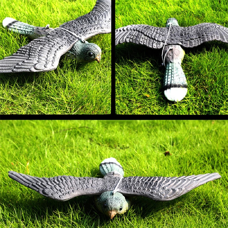 Flying Falcon Bird Decoy Pest Control Garden Ornament - Lifelike Bird Repellent
