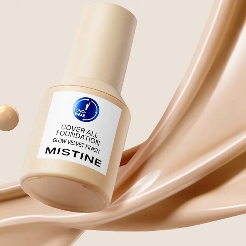 Vegan Liquid Foundation Makeup Base - Full Coverage, Long Wear, Matte Finish
