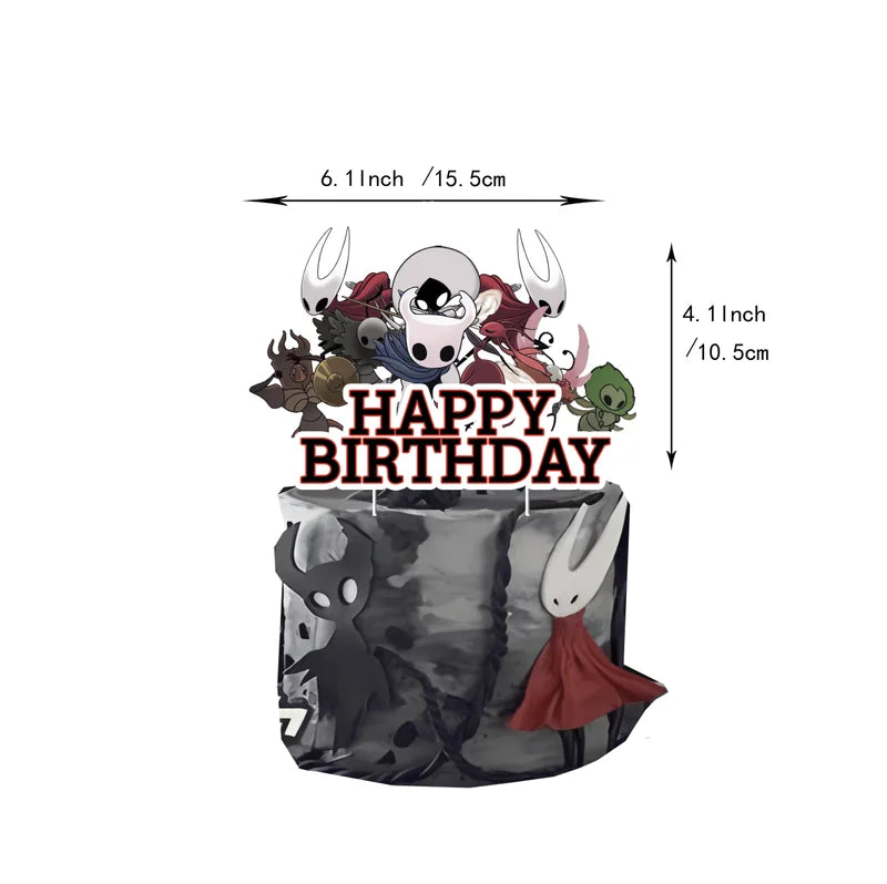 Birthday Party Balloon Cake Topper & Background Banner Decorations for Kids