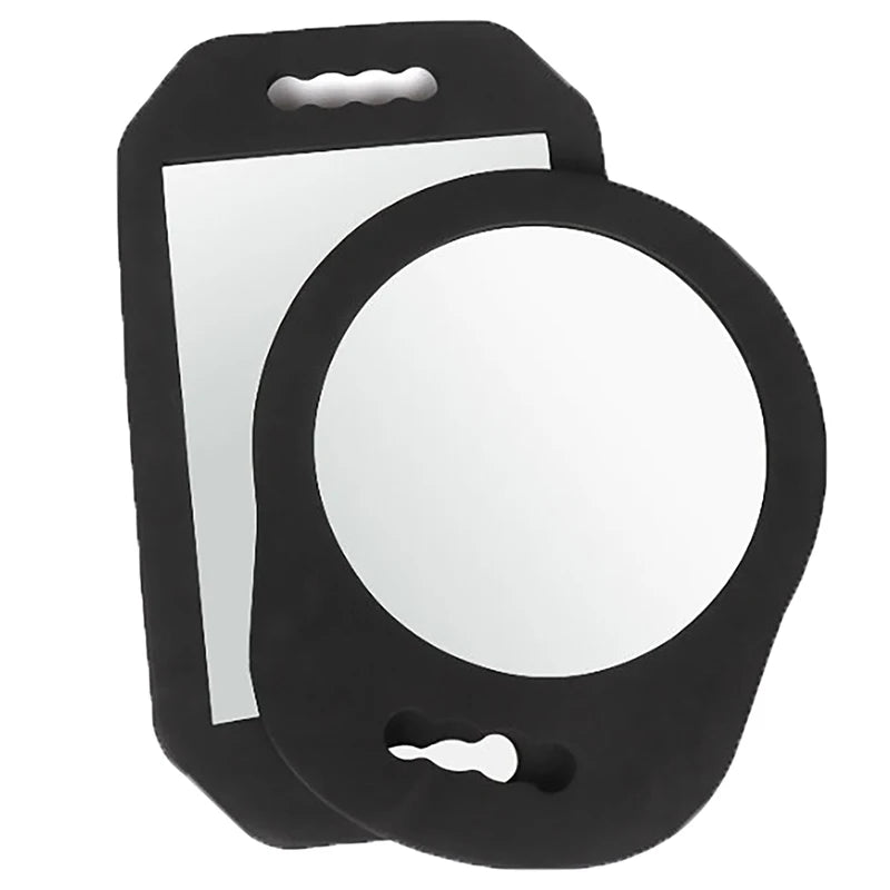 Salon Hairdresser Mirror with Foam Frame Dual Handle for Home & Professional Use