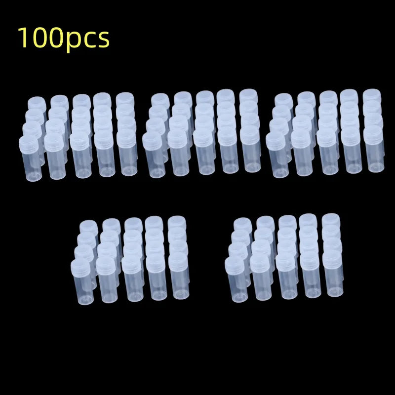 5ml Plastic Sample Jar Set - Small Clear Vials for Pills Liquids Powder