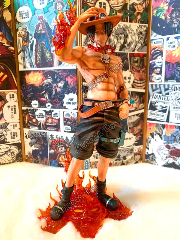 Anime One Piece Ace PVC Collectible Action Figure - 9.44in/24cm