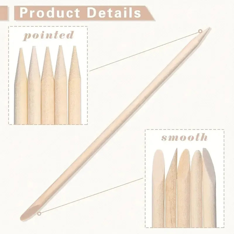 100pcs Wooden Wax Applicator Sticks for Hair Removal - Mini Size, Unscented