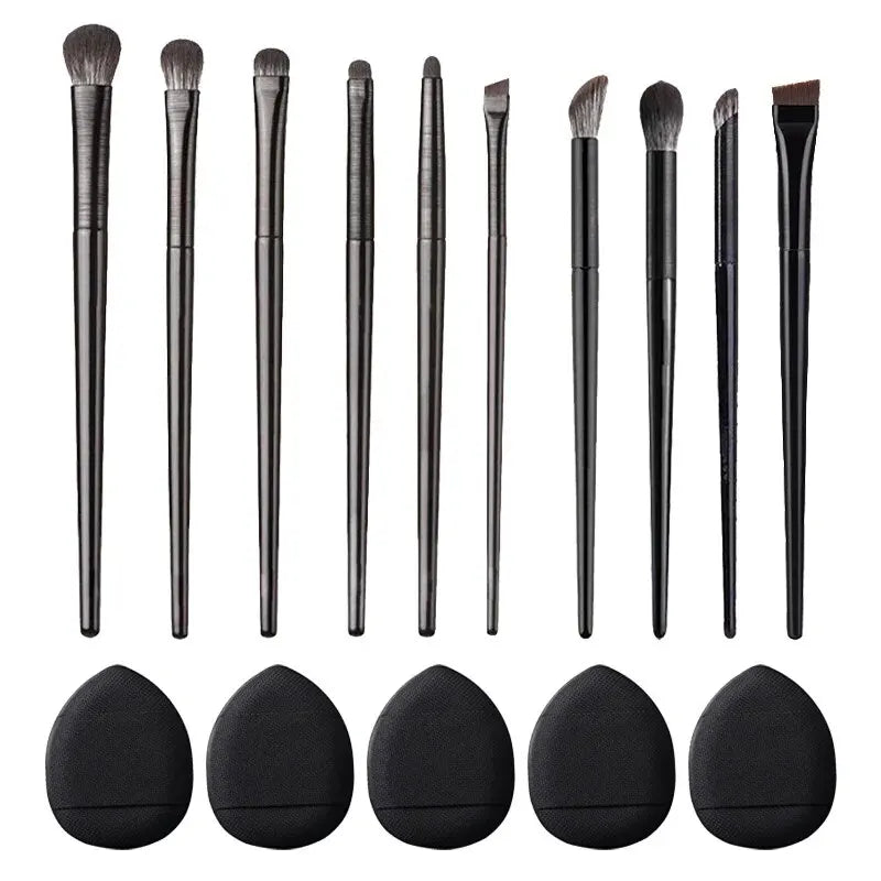 10-Piece Eye Makeup Brush Set with Small Eyeshadow & Eyeliner Brushes
