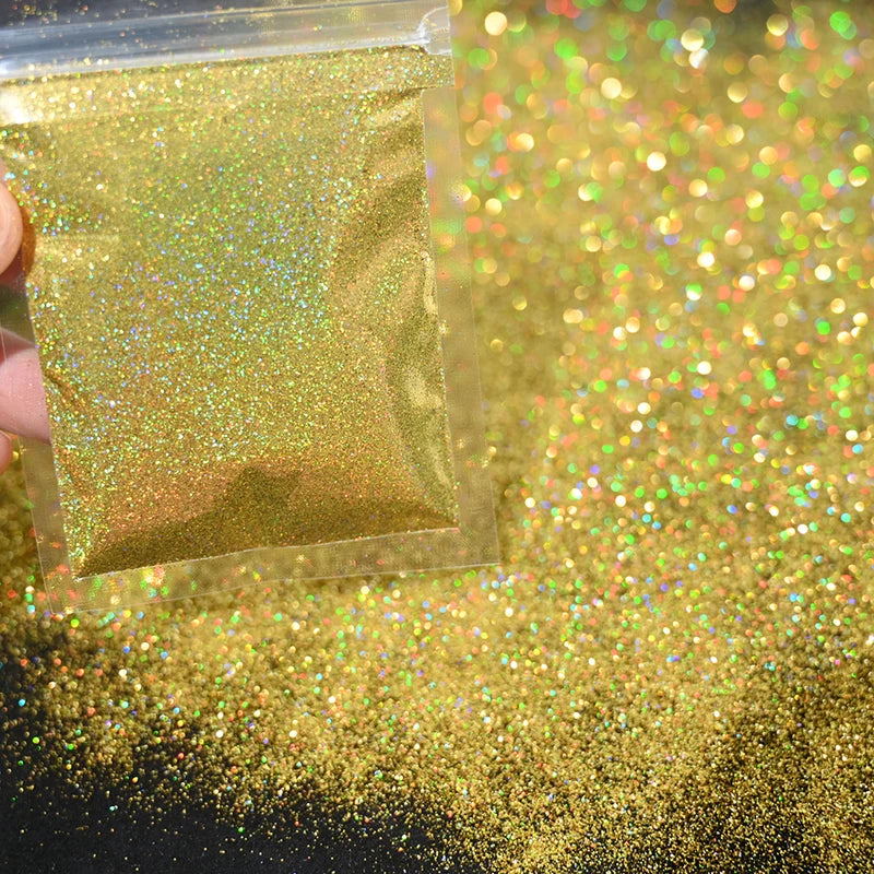 Fine Laser Nail Glitter Powder - Holographic Sparkly Dust for DIY Resin & Nail Art — Multiple Colors