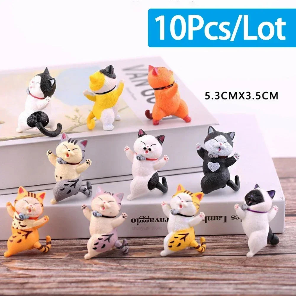 Cute Kawaii Cat Figurines Mini Decorations for Kids, Home & Desk Decor