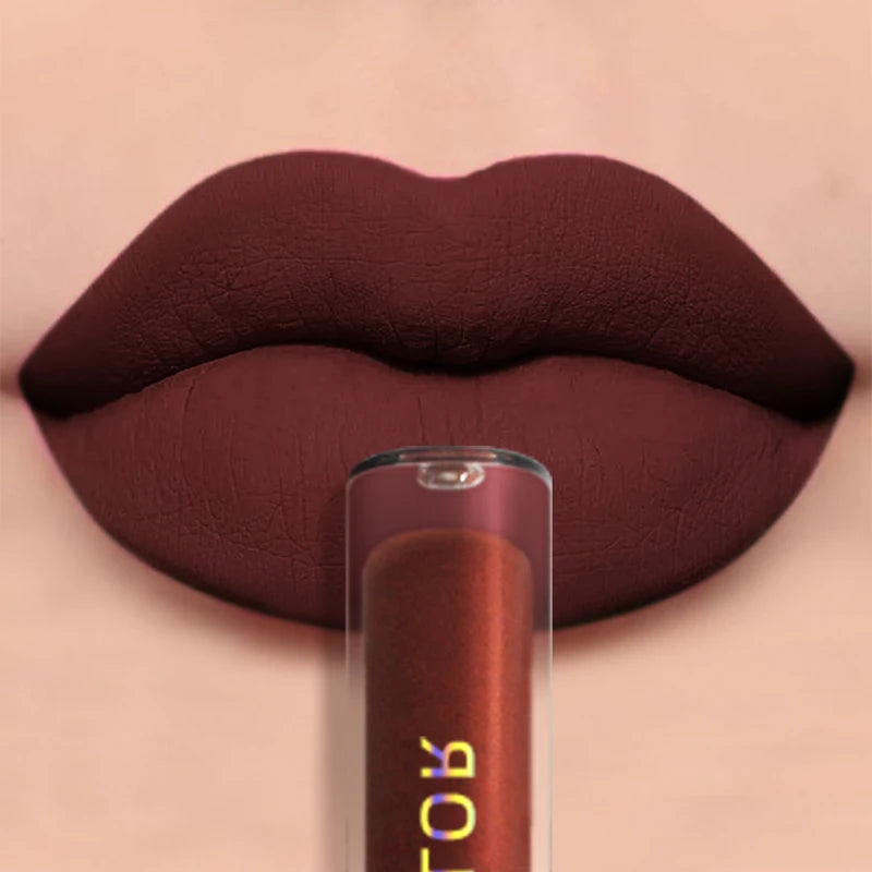 Matte Waterproof Lip Gloss Liquid Lipstick - 19 Colors, Nude to Red