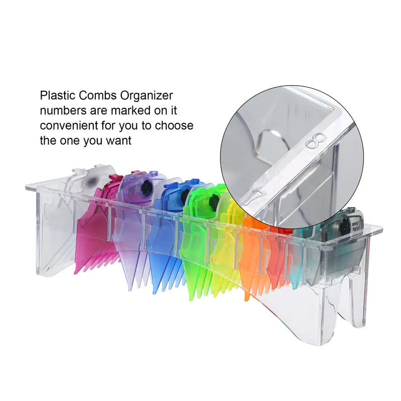 10PCS Colorful Hair Clipper Comb Guide Set for Trimmers - Magnetic Attachments