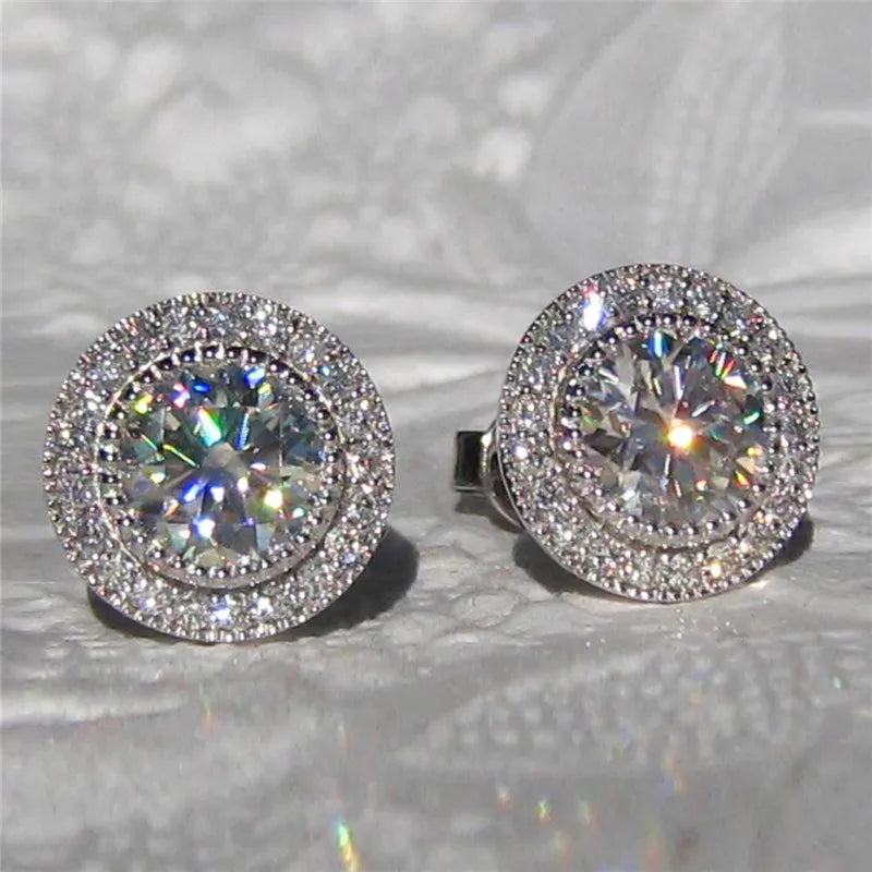 Small Round Stud Earrings for Women with Cubic Zirconia - Versatile Fashion Jewelry