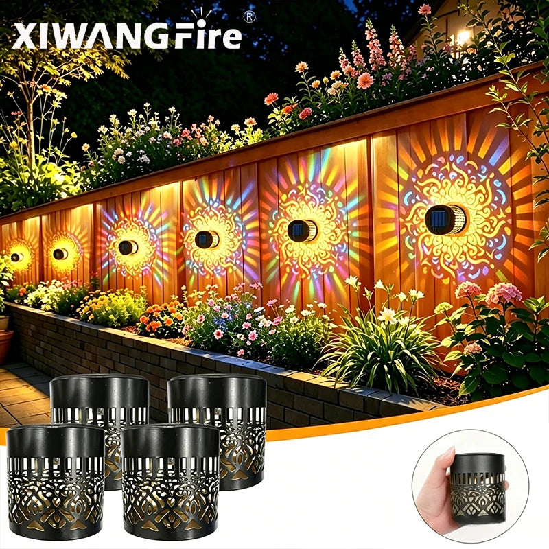 Decorative Solar Mandala Lights for Outdoor Garden Patio Wall Deck Yard