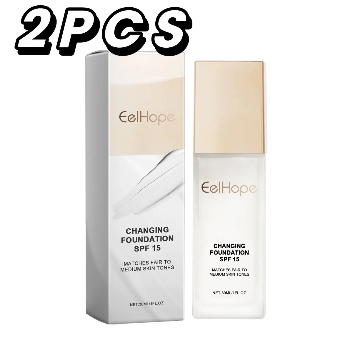 Color Changing Foundation SPF15 30ml Hydrating Long Lasting Face Makeup
