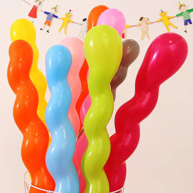 50/100pcs Latex Spiral & Round Balloons for Party Wedding Festival Decorations
