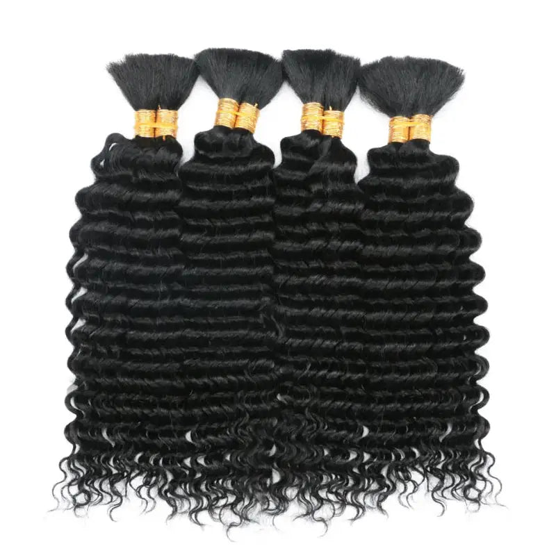 Deep Water Wave Braiding Hair Bulk No Weft 110g Thick Curly Extensions