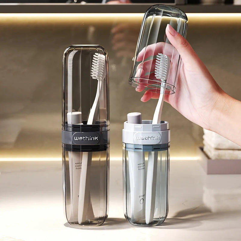 Travel Toothbrush Case Set - Transparent Portable Outdoor & Business Trip Accessories