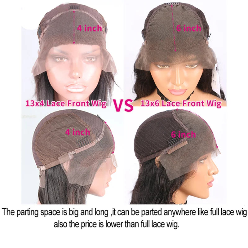 Colored HD Lace Front Wig Human Hair 13x6 PrePlucked Straight 200% Density