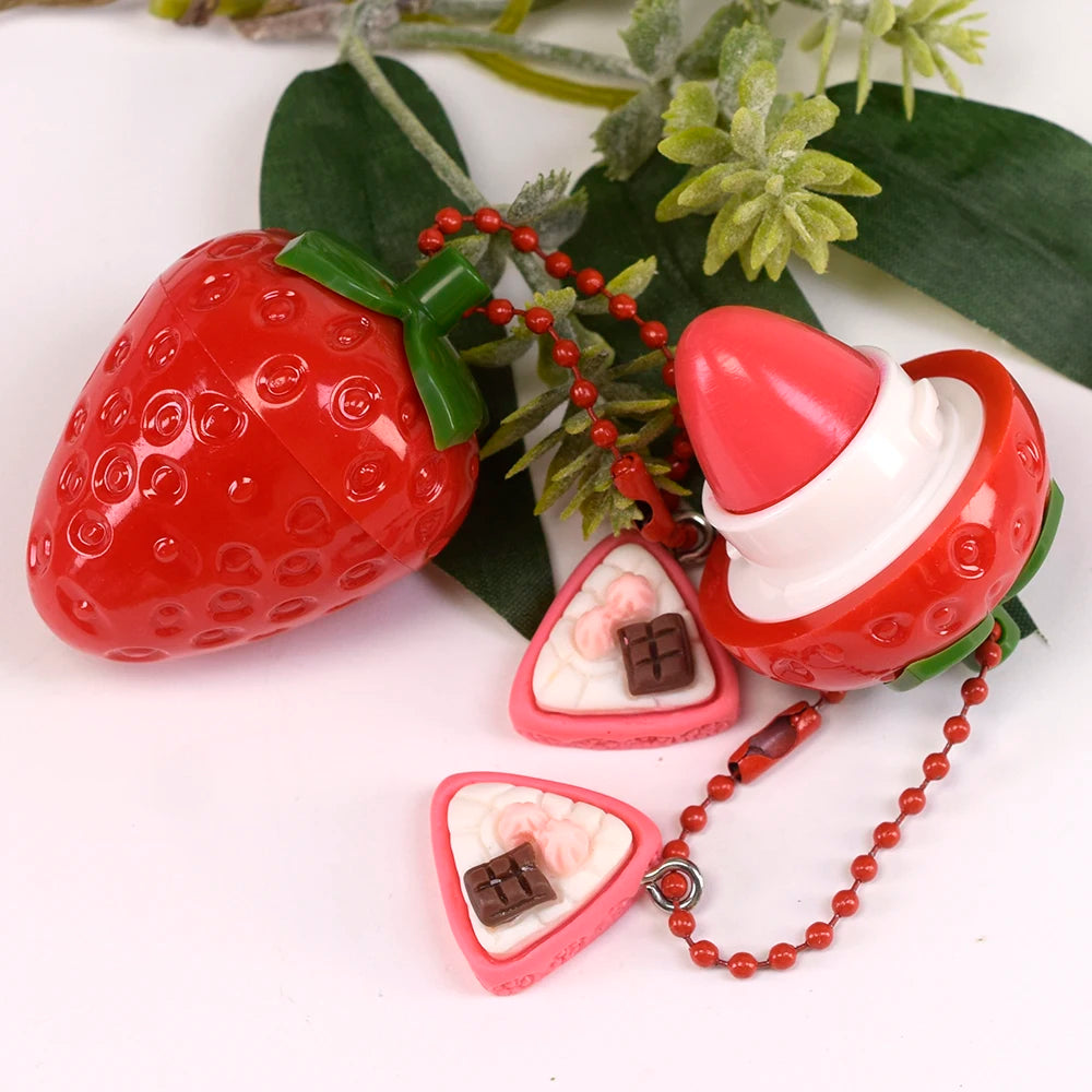 Cute Strawberry Lip Balm Moisturizing & Plumping Hydrating Lip Protector - Women Gift