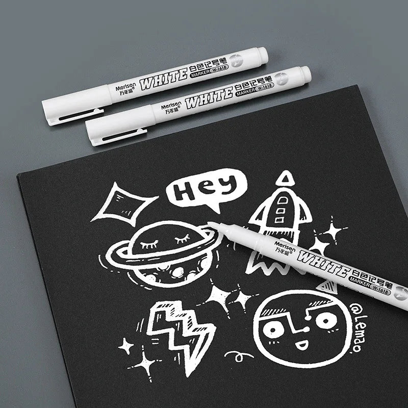 Permanent Paint Pen Set - Fine 1mm Tip Waterproof Oil-Based Graffiti Markers