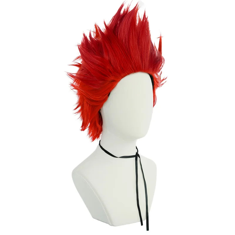 Red Synthetic Cosplay Wig for Kirishima Eijiro & Sanji Costume Halloween Christmas