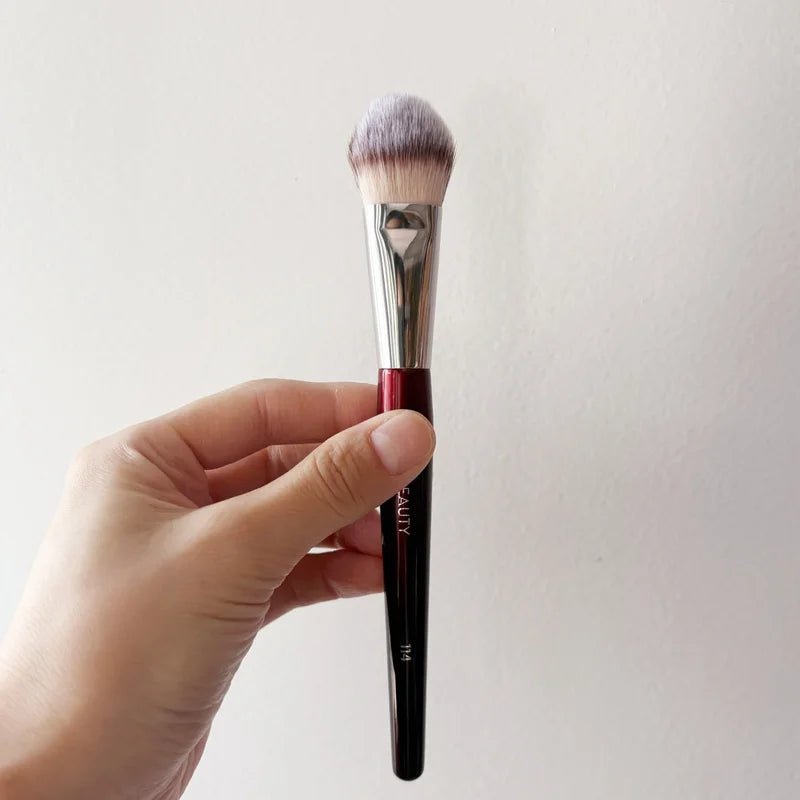 3-Piece Face Makeup Brush Set - Complexion, Foundation, Concealer Tools