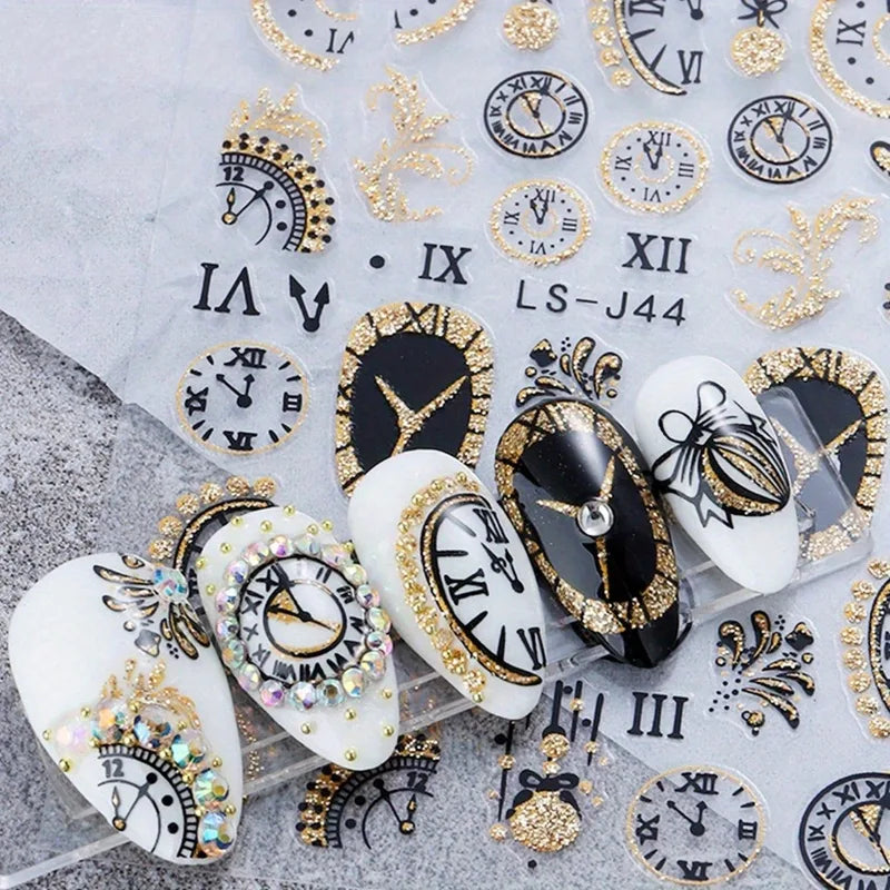 2PCS Firework Nail Stickers for New Year & Party Nail Art, Easy DIY Decoration
