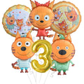 Little Kittens Party Tableware Set for Birthday Decorations - Plates Cups Napkins & Cake Decor