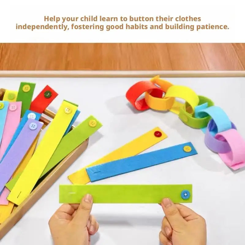 Montessori Felt Button Toy Set for Fine Motor Skill Development & Dress Practice